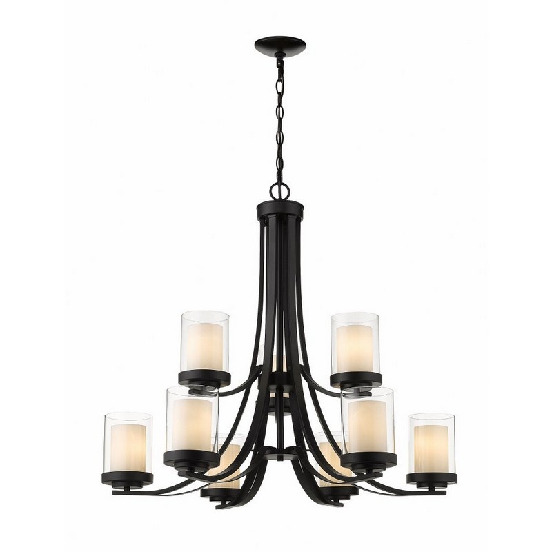 Z Lite 9 Light Chandelier in Metropolitan Style 31.25 Inches Wide by 29.25 Inches High Willow 9 Light Chandelier in Metropolitan Style 31.25 Inches Wide by 29.25 Inches High